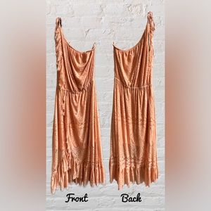 Bebe Coral One Shoulder Lacy Dress | Size US Women's Small